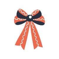 A festive textured vintage bow in a flat style vector