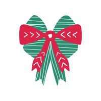 A textured retro bow or ribbon in a flat style vector
