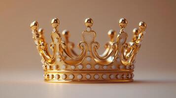 The exquisite crown gleams under soft light, showcasing its intricate design photo