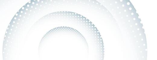 white abstract background with layered circular shapes and dots vector