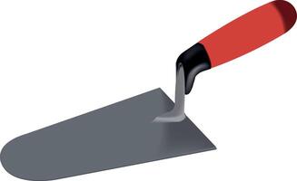 A trowel with a red handle and a handle vector