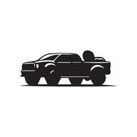 Creative simple Car silhouette Style with white background vector