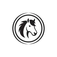 Creative simple Horse silhouette Style with white background vector