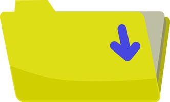 A yellow folder with an arrow pointing to the left vector