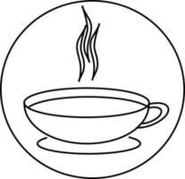 A cup of coffee with steam in it coloring page vector