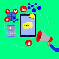 How to use social media to grow your business vector
