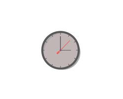 A clock is shown on a white background vector