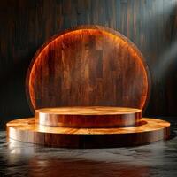 Photo of a podium for product presentation