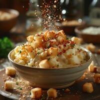 Photo of a mashed potatoes
