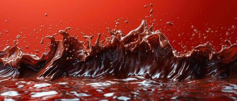 Photo of a chocolate cream waves