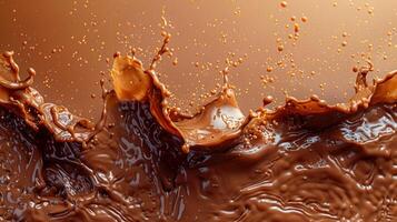 Photo of a chocolate cream waves