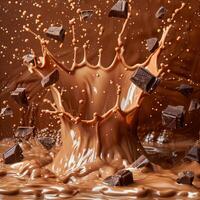 Photo of a chocolate cream waves