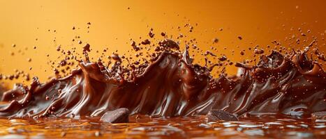 Photo of a chocolate cream waves
