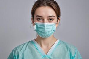 doctor wearing face mask photo