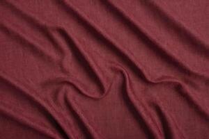 elevated view chequered pattern textile plain burgundy fabric photo