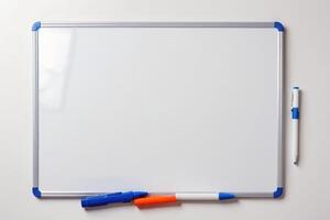flat lay whiteboard with marker top photo