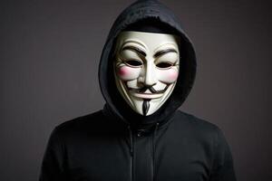 hacker with anonymous mask photo