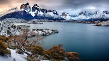 The beautiful landscape of patagonia, chile photo