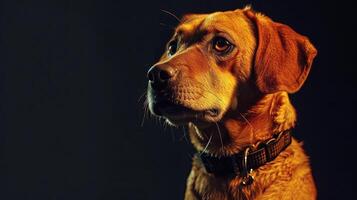 A dog is looking up at the camera photo