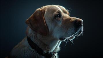 A dog is looking up at the camera photo