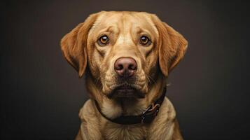 A dog with brown eyes looking at the camera photo