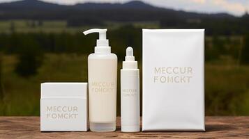 Cosmetic Products Mock up photo