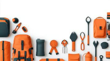 Essential Adventure Equipment for Camping and Climbing - Backpacks, Tools, and Gear for Outdoor Enthusiasts photo