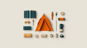 Essential Adventure Equipment for Camping and Climbing - Tent, Gear, and Tools for Outdoor Enthusiasts photo