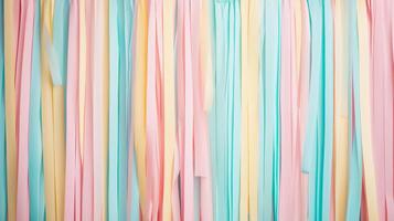 Colorful Streamers and Ribbons Hanging for a Festive Party Celebration Background photo