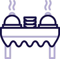 Buffet Two Color Line Icon vector