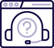 Help Two Color Line Icon vector