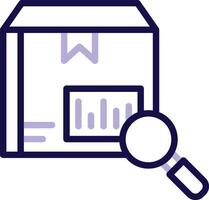 Package Tracking Two Color Line Icon vector