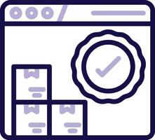 Satisfaction Guaranteed Two Color Line Icon vector