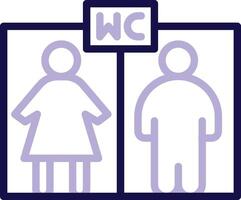 Wc Two Color Line Icon vector