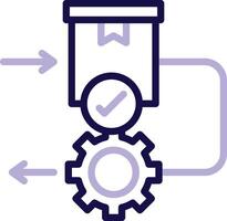 Order Processed Two Color Line Icon vector