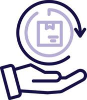 Refund Two Color Line Icon vector