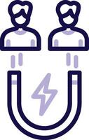 User Engagement Two Color Line Icon vector
