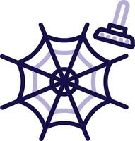 Spider Web Two Color Line Icon vector
