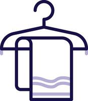 Towel Hanger Two Color Line Icon vector