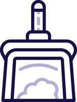 Dust Pan Two Color Line Icon vector