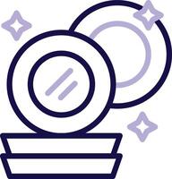 Clean Dishes Two Color Line Icon vector