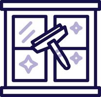 Clean Window Two Color Line Icon vector