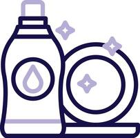 Liquid Dish Washer Two Color Line Icon vector