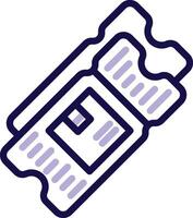 Ticketing Two Color Line Icon vector