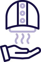 Hand Dryer Two Color Line Icon vector