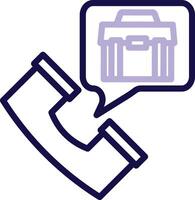 Calling Two Color Line Icon vector