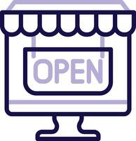 Open Two Color Line Icon vector