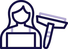 Maid Two Color Line Icon vector