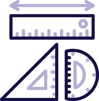 Measurements Two Color Line Icon vector