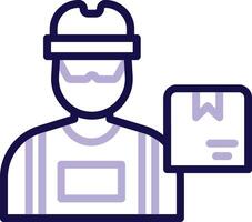Stolen Package Two Color Line Icon vector